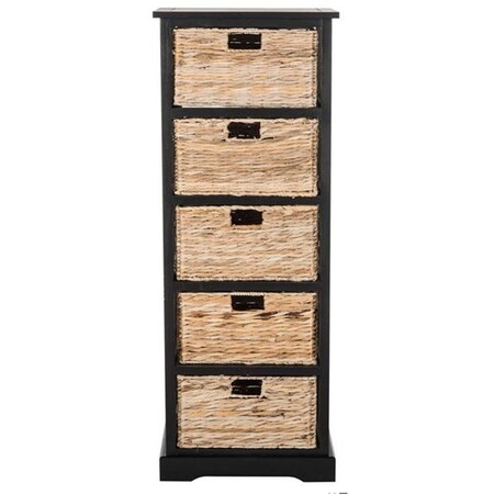 Safavieh Vedette 5 Basket Storage Chest- Distressed Black - 46.1 x 13.4 x 17.3 in. AMH5739A